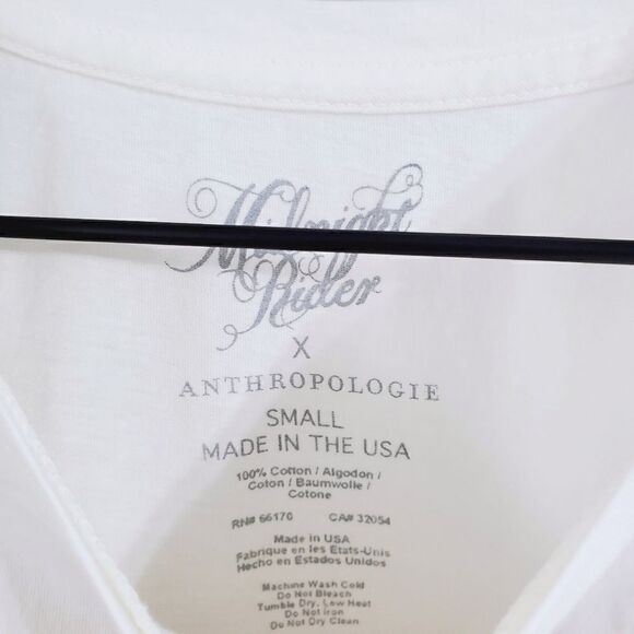 NWOT Anthropologie X Midnight Rider Gold Coast Cut Off Graphic Tee Size Small - Picture 6 of 9